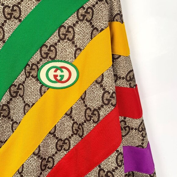Gucci Monogram Rainbow Chevron Track Jacket With Zip Closure - Picture 4 of 8
